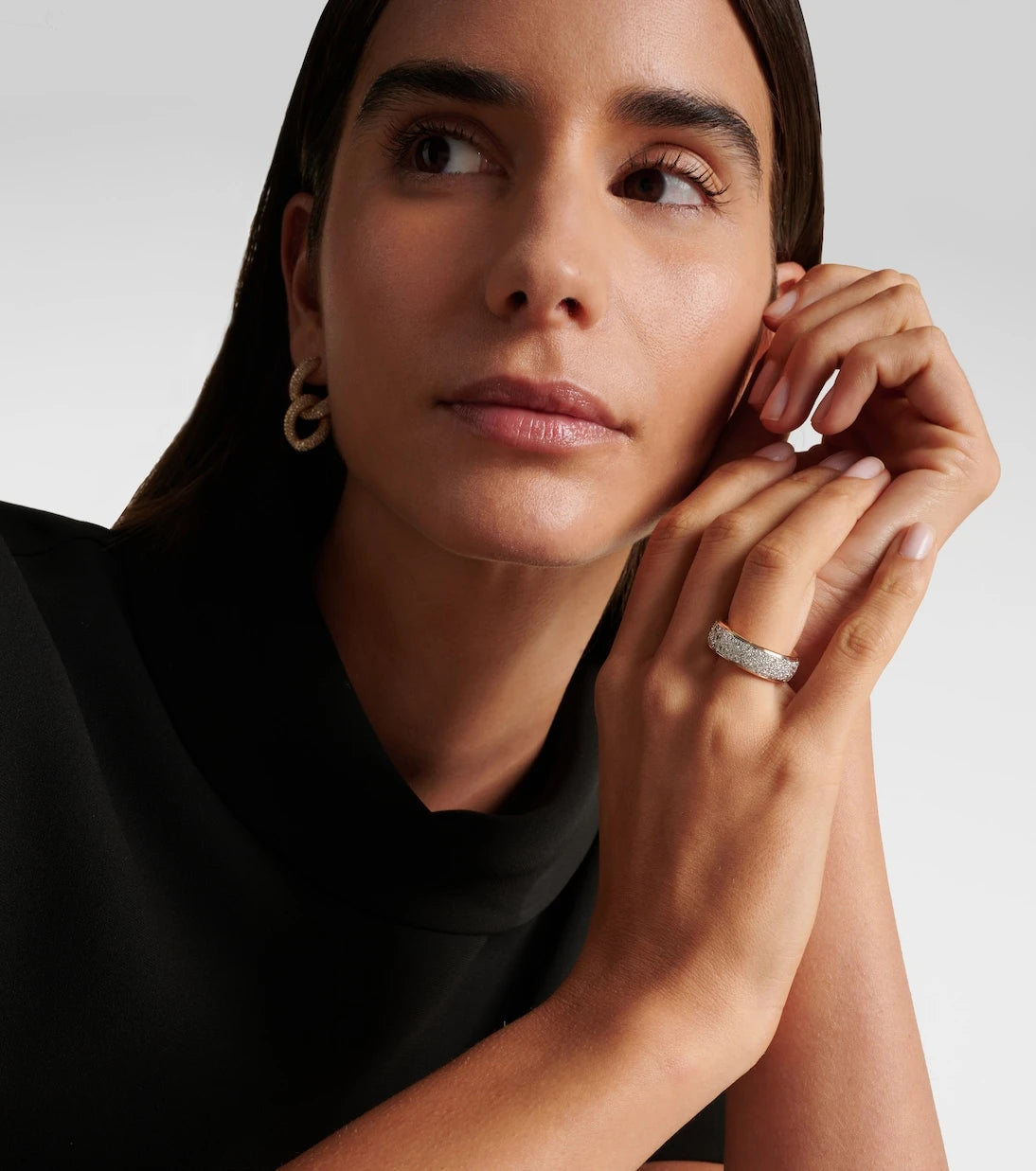 Pomellato - Iconica 18kt rose gold ring with diamonds
