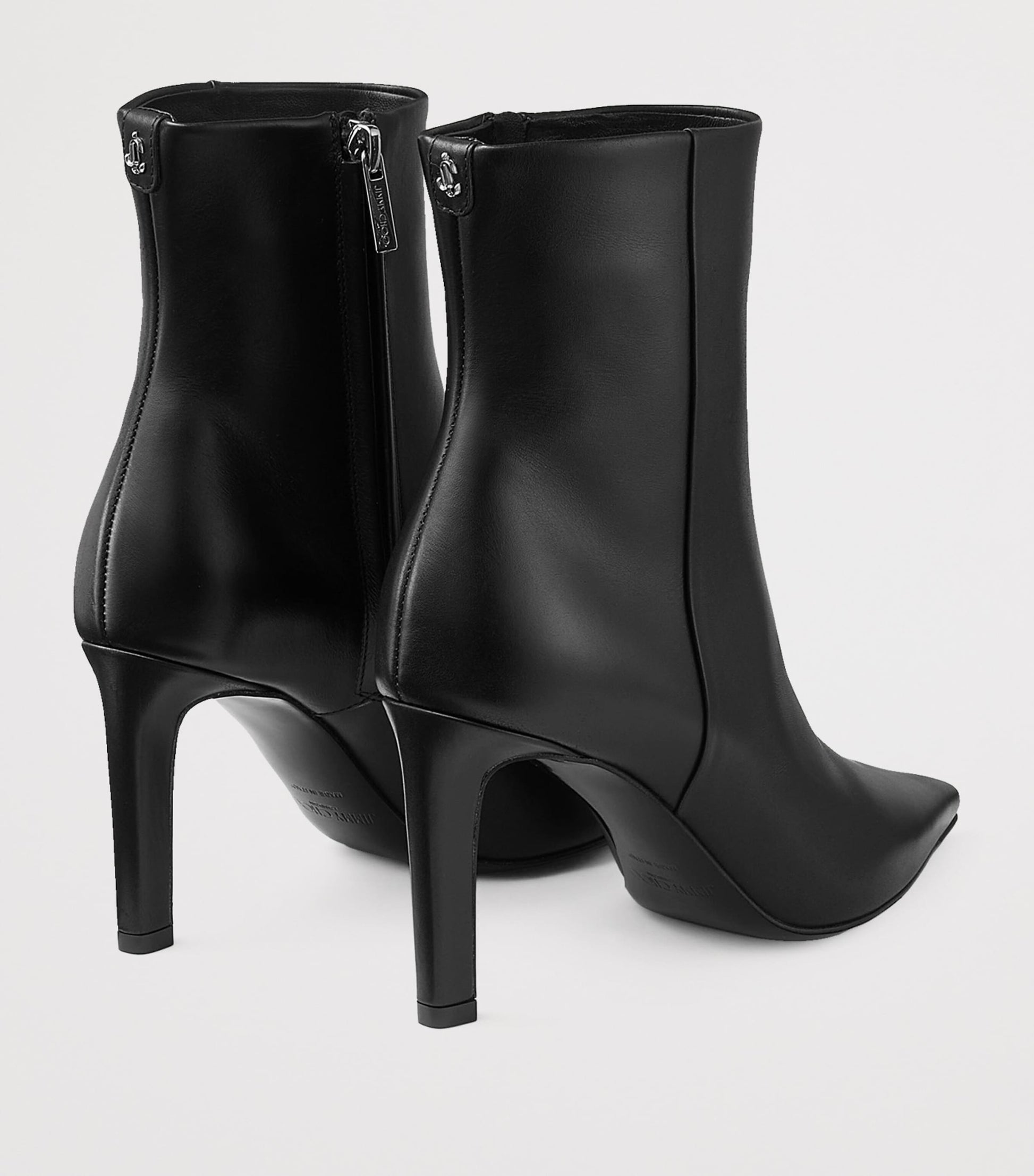 Jimmy Choo Black Frankie 85 Leather Ankle Boots