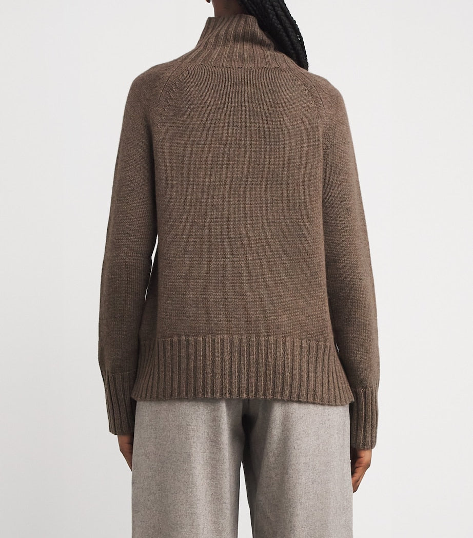 Max Mara Beige Wool-Cashmere Sweater