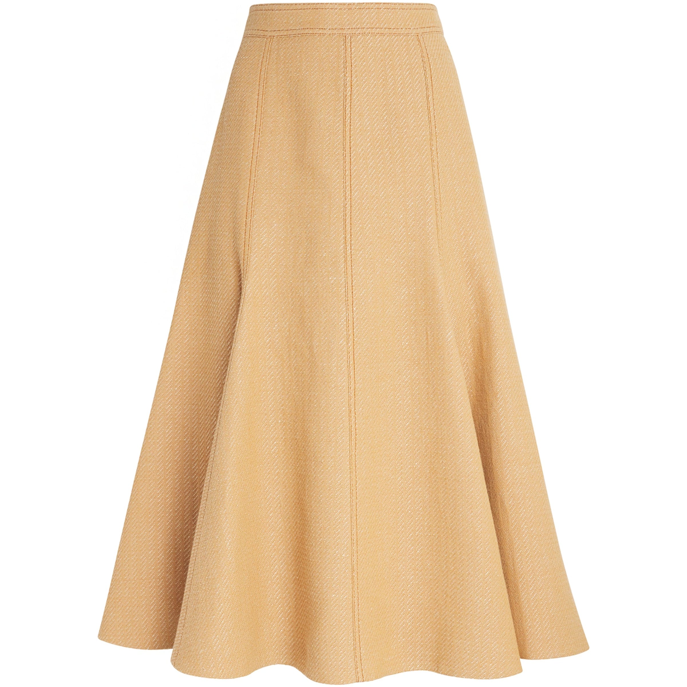 Emilia Wickstead Brown Pleated Blisse Midi Skirt