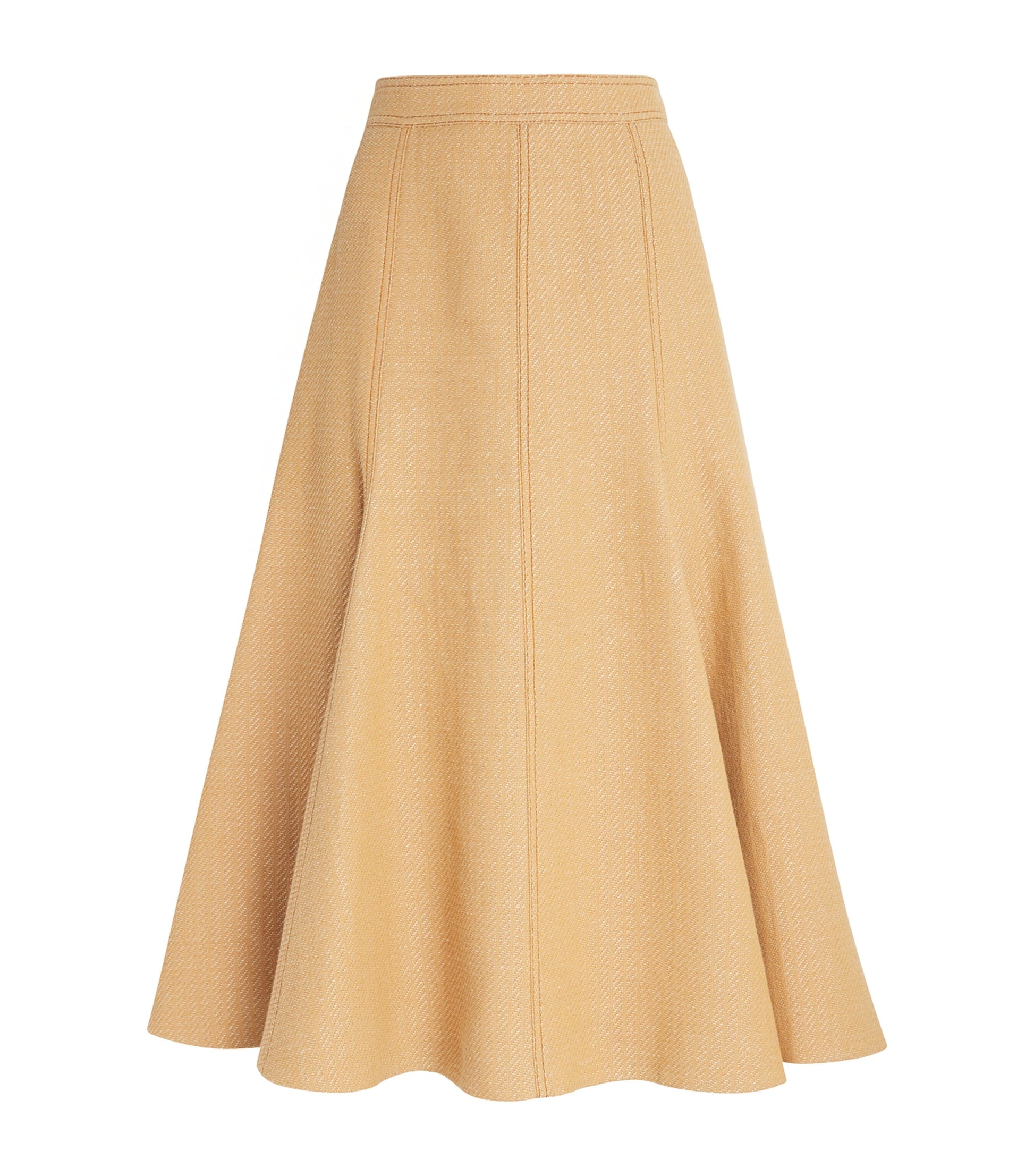 Emilia Wickstead Brown Pleated Blisse Midi Skirt