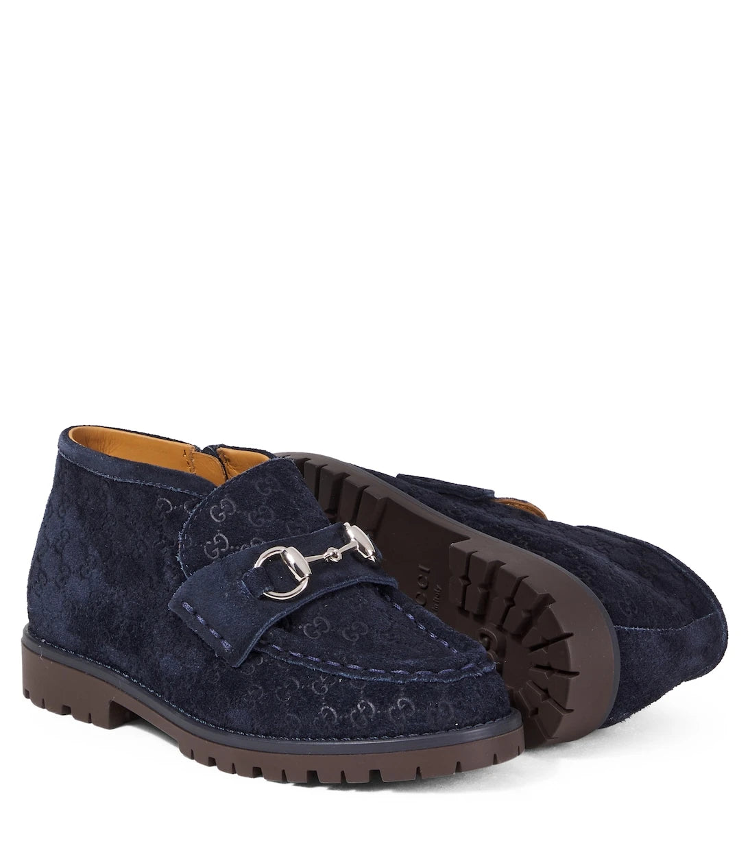 Gucci Kids - Horsebit GG suede ankle boots