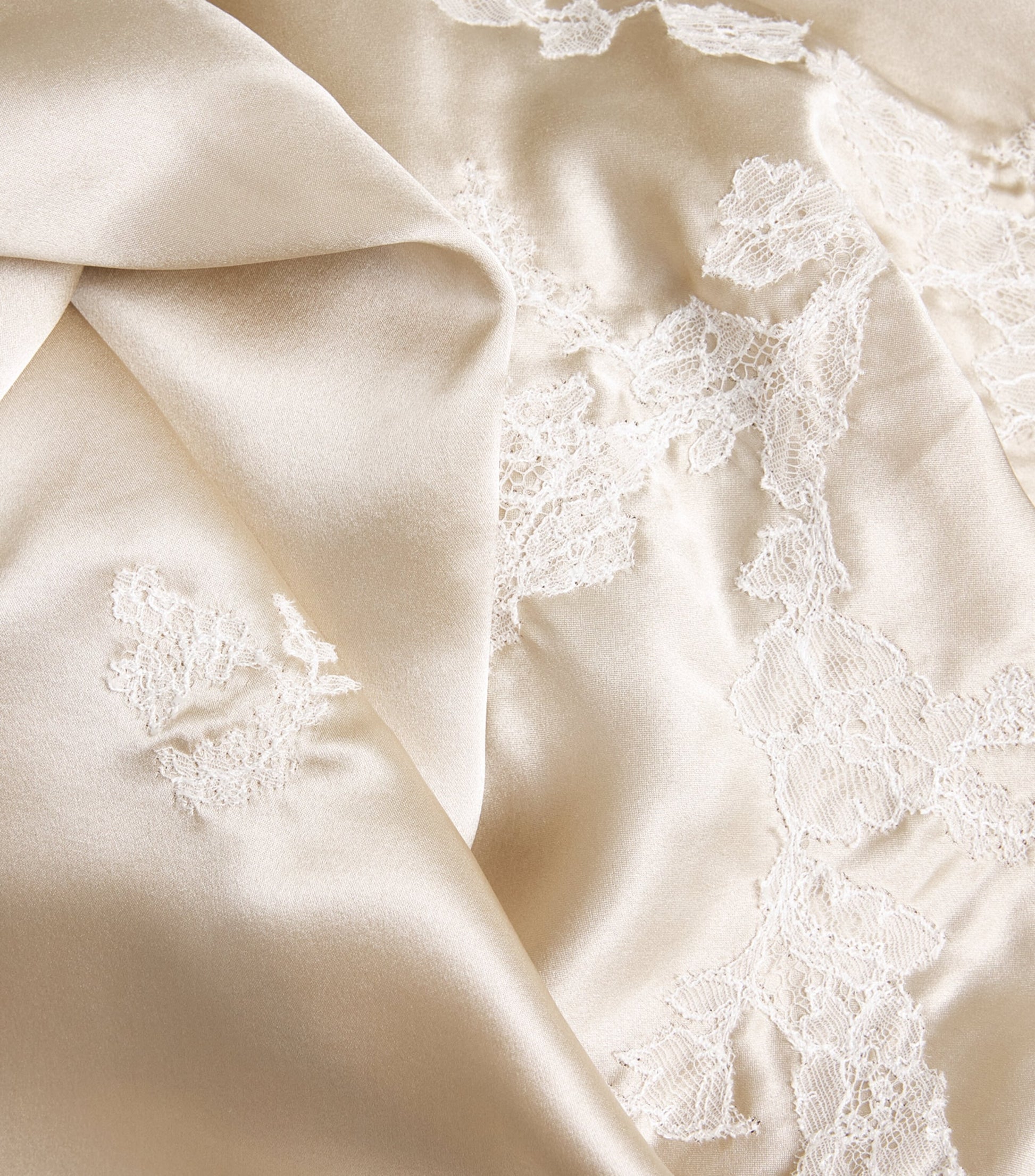 TORLOWEI Ivory Silk Lace Patsy Nightdress