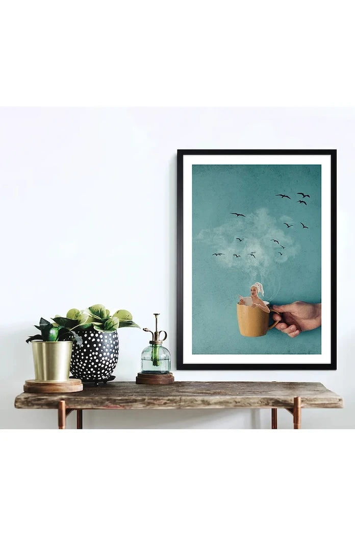 Çerçeveli Duvar Dekorasyonu home & lifestyle Wypoczynek Przy Kawie Retro