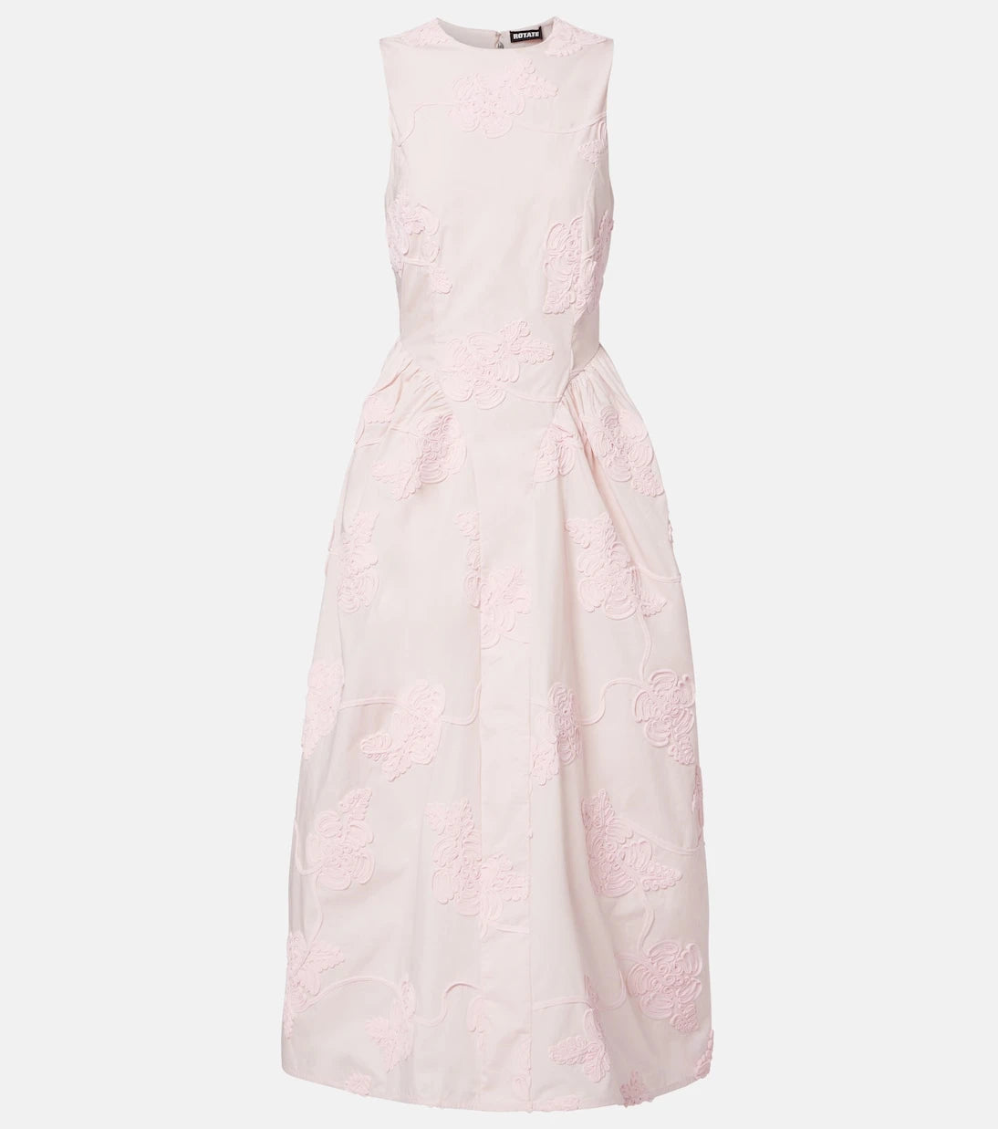 Rotate - Embroidered floral cotton midi dress