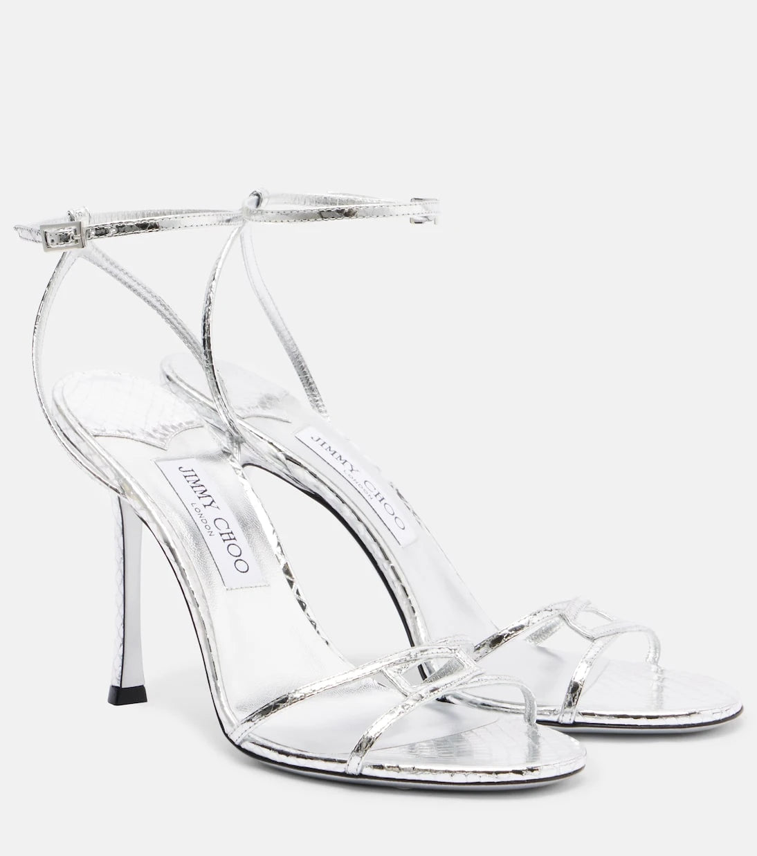 Jimmy Choo - Leo 100 snake-effect leather sandals