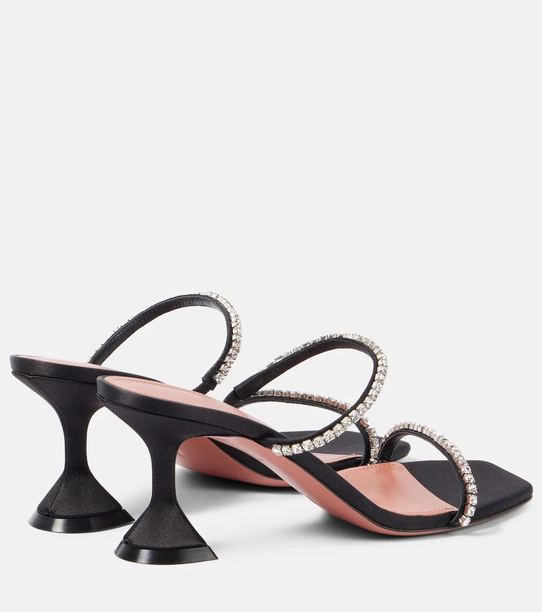Amina Muaddi - Gilda 70 embellished satin mules