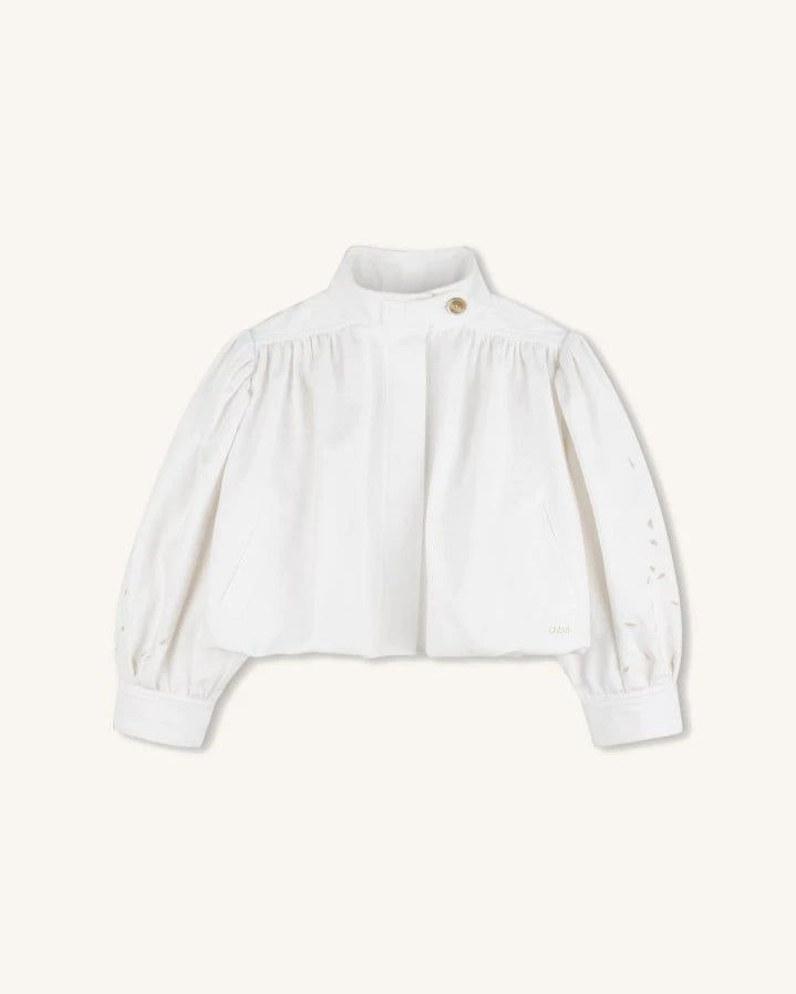 Chloé - Organic cotton embroidered jacket | White