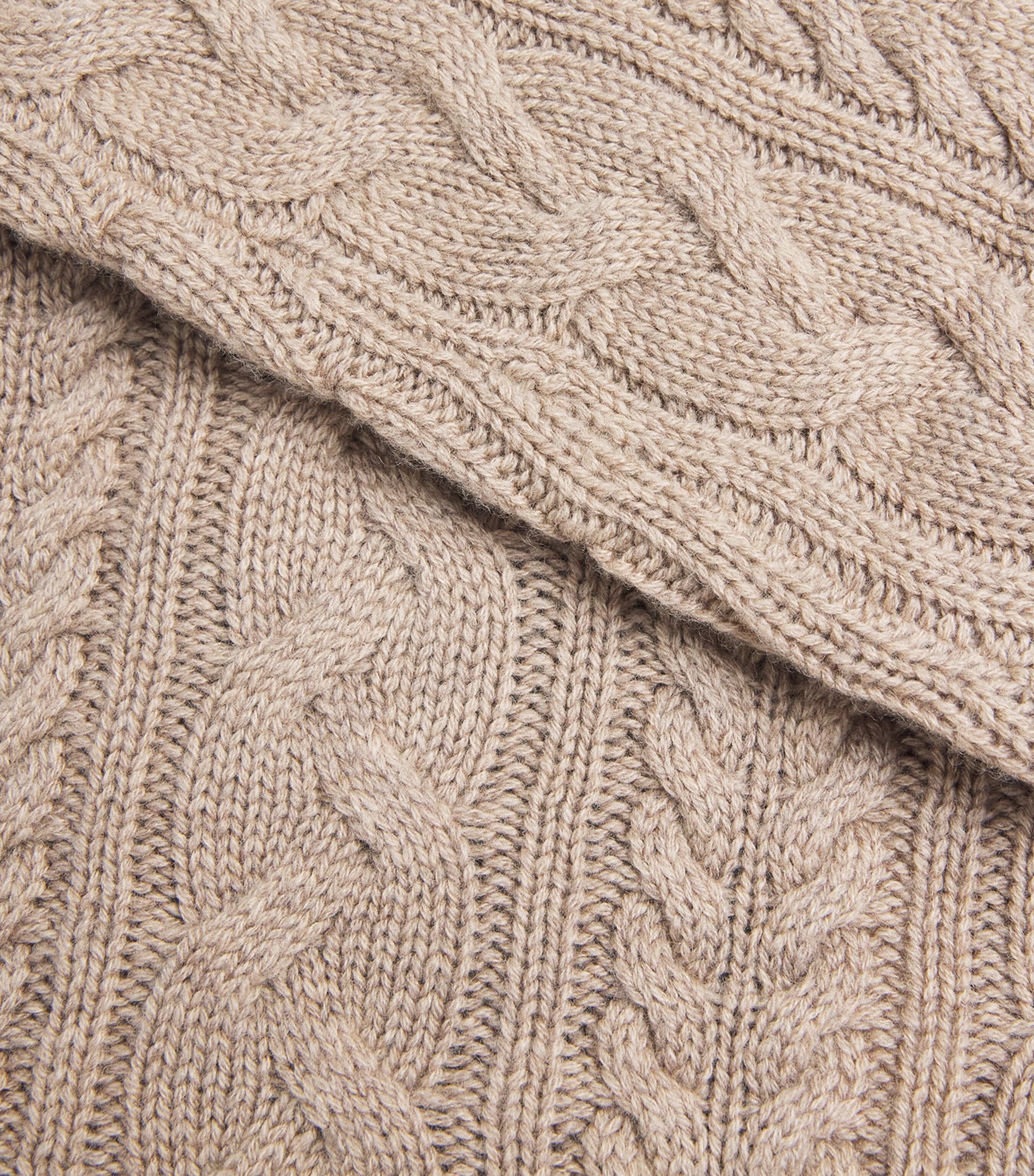 Max Mara Beige Wool-Cashmere Rollneck Sweater
