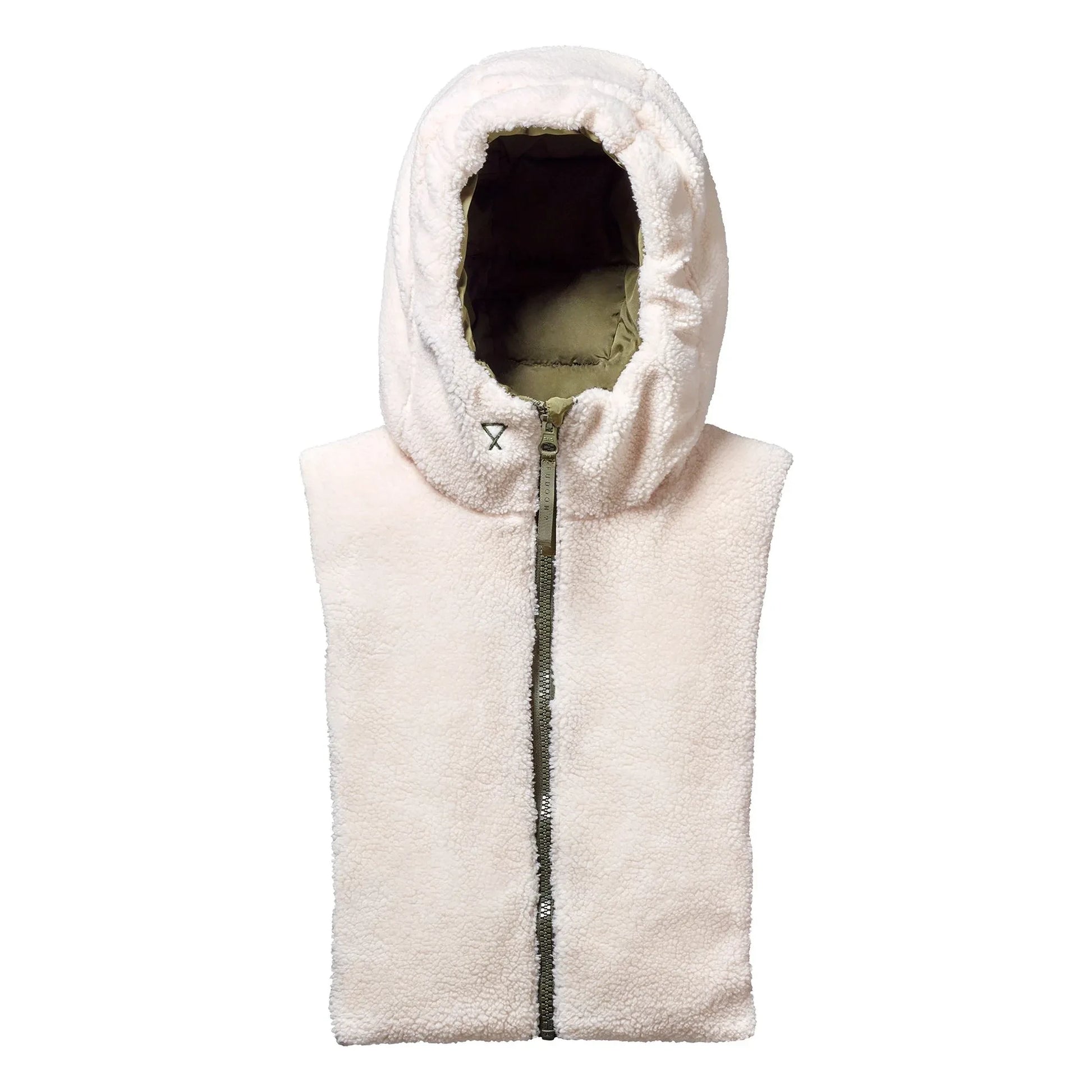 Fudoon - Shearling-effect reversible hooded jacket | Khaki