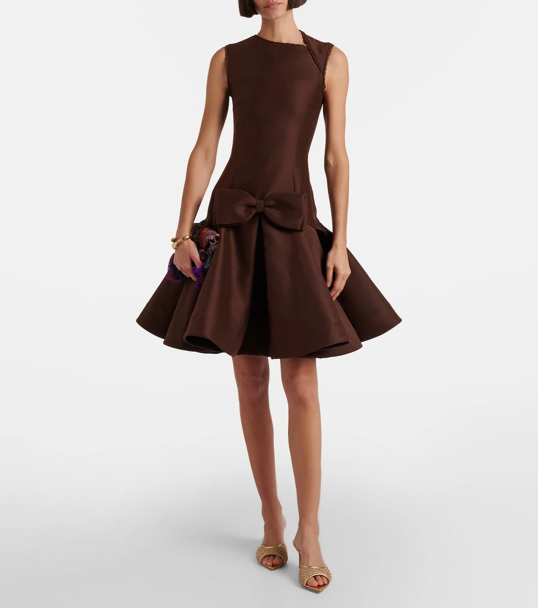 Gianvito Rossi - Dorotea metallic leather-trimmed mules