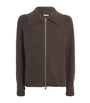 Brown Cashmere Geoff Zip-Up Jacket