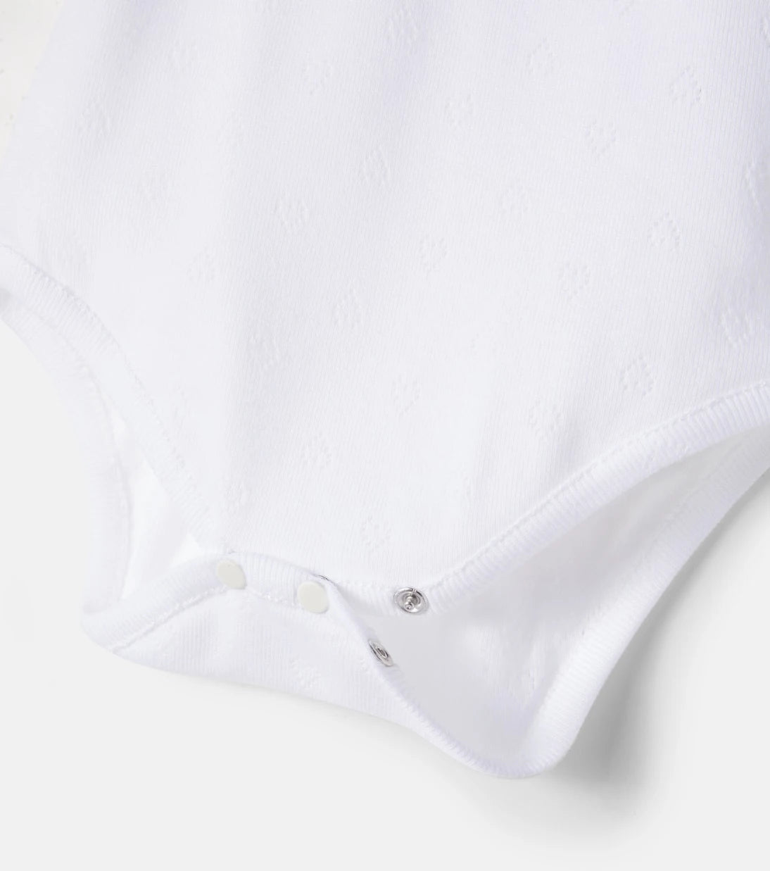 Patachou - Baby pointelle scalloped cotton onesie