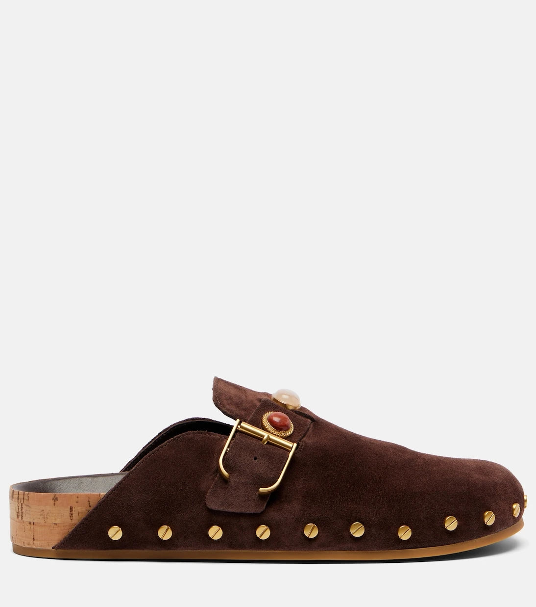 Veronica Beard - Fern embellished suede mules