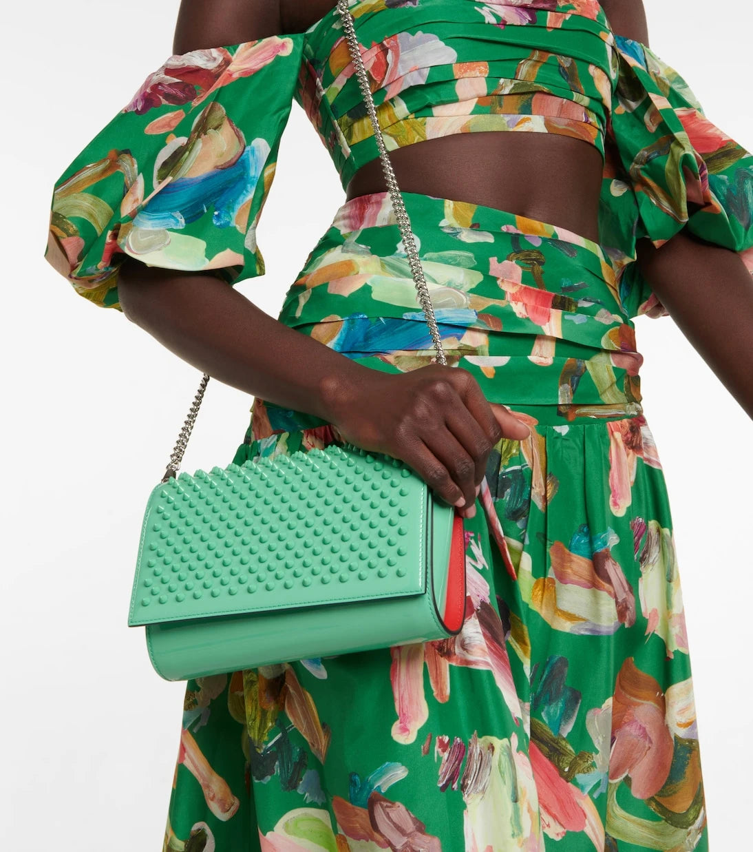 Christian Louboutin - Paloma Small embellished leather clutch