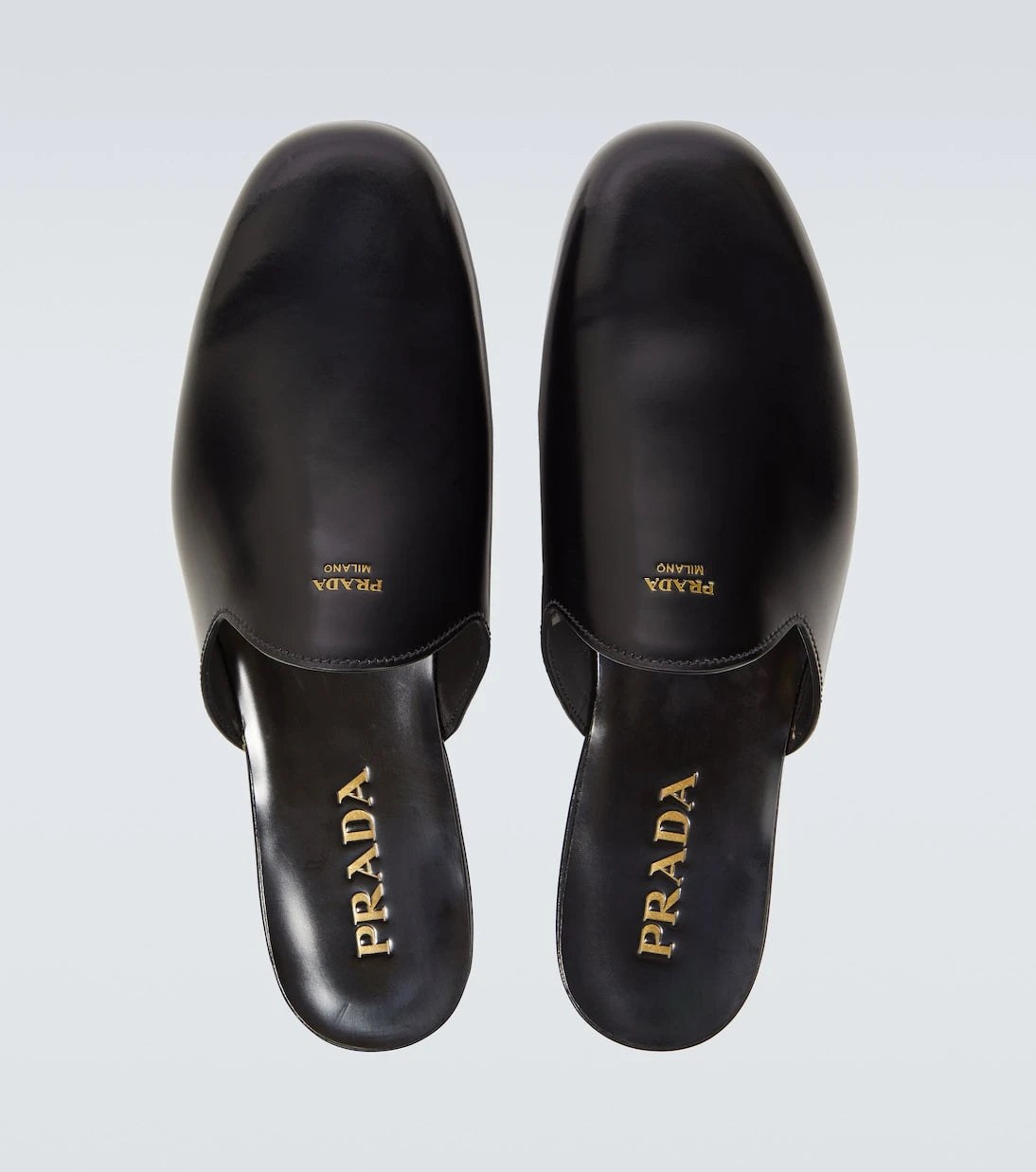 Prada - Brushed leather mules