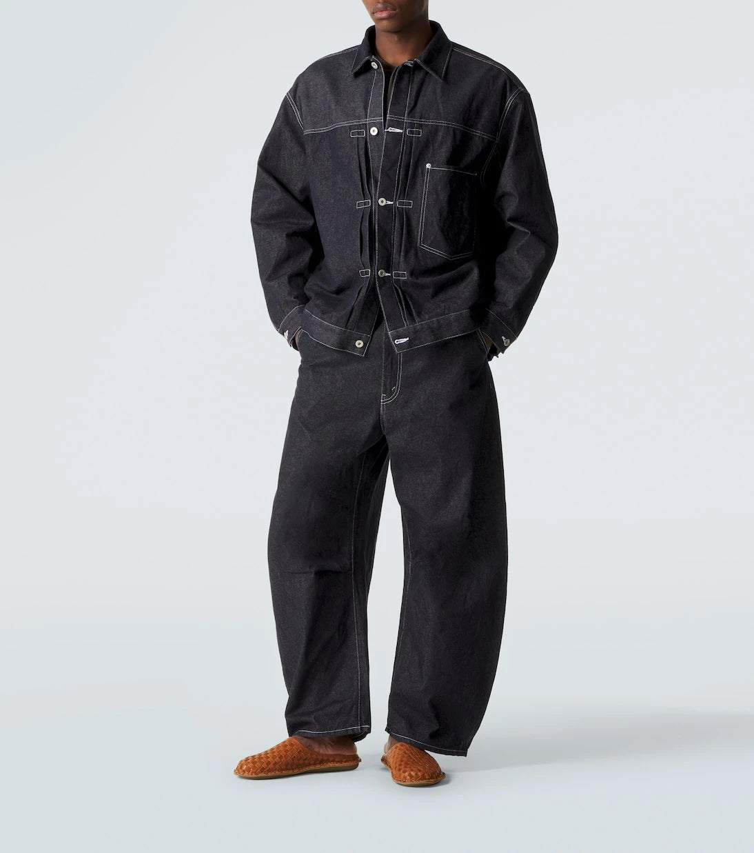 Comme des Garçons Homme - x VIBAe leather and suede mules