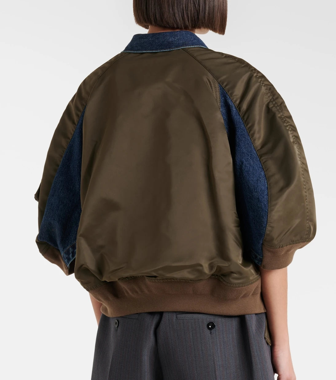Sacai - Denim and twill jacket