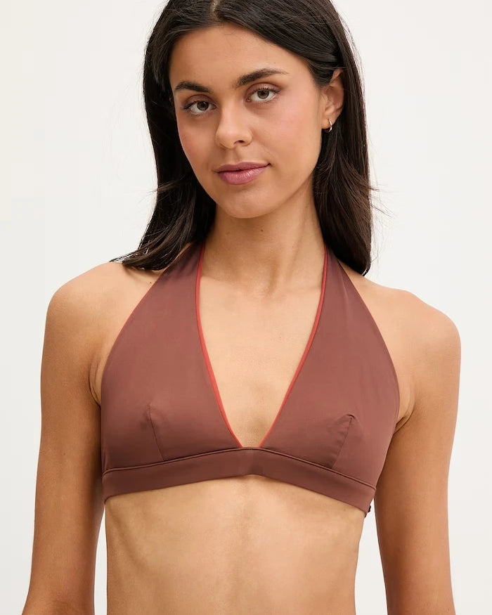 Max Mara Beachwear iki yüzlü kadın bikini üstü ABAZIA