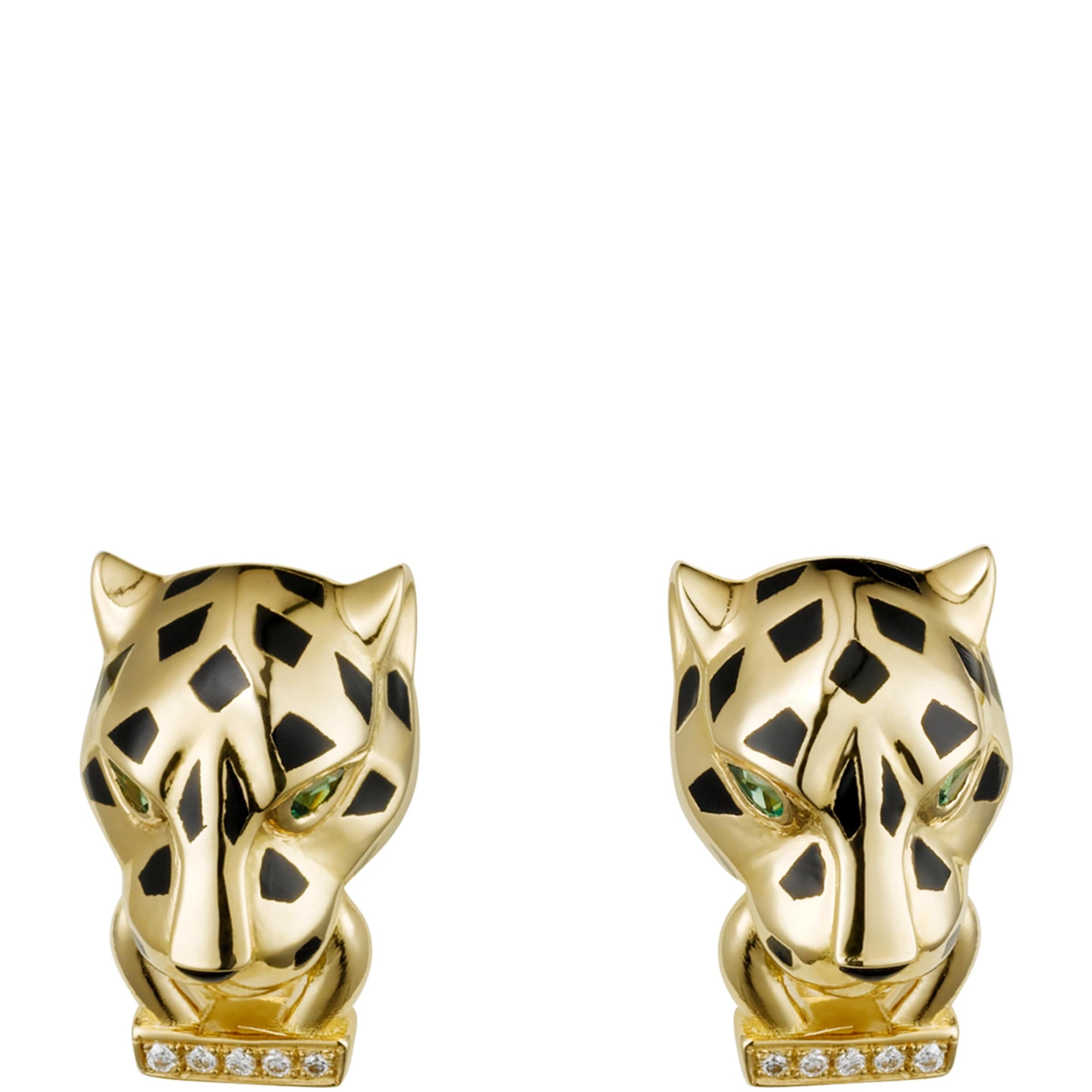 Yellow Gold and Diamond Panthère de Cartier Earrings