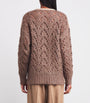 Fabiana Filippi Beige Cable-Knit Sweater