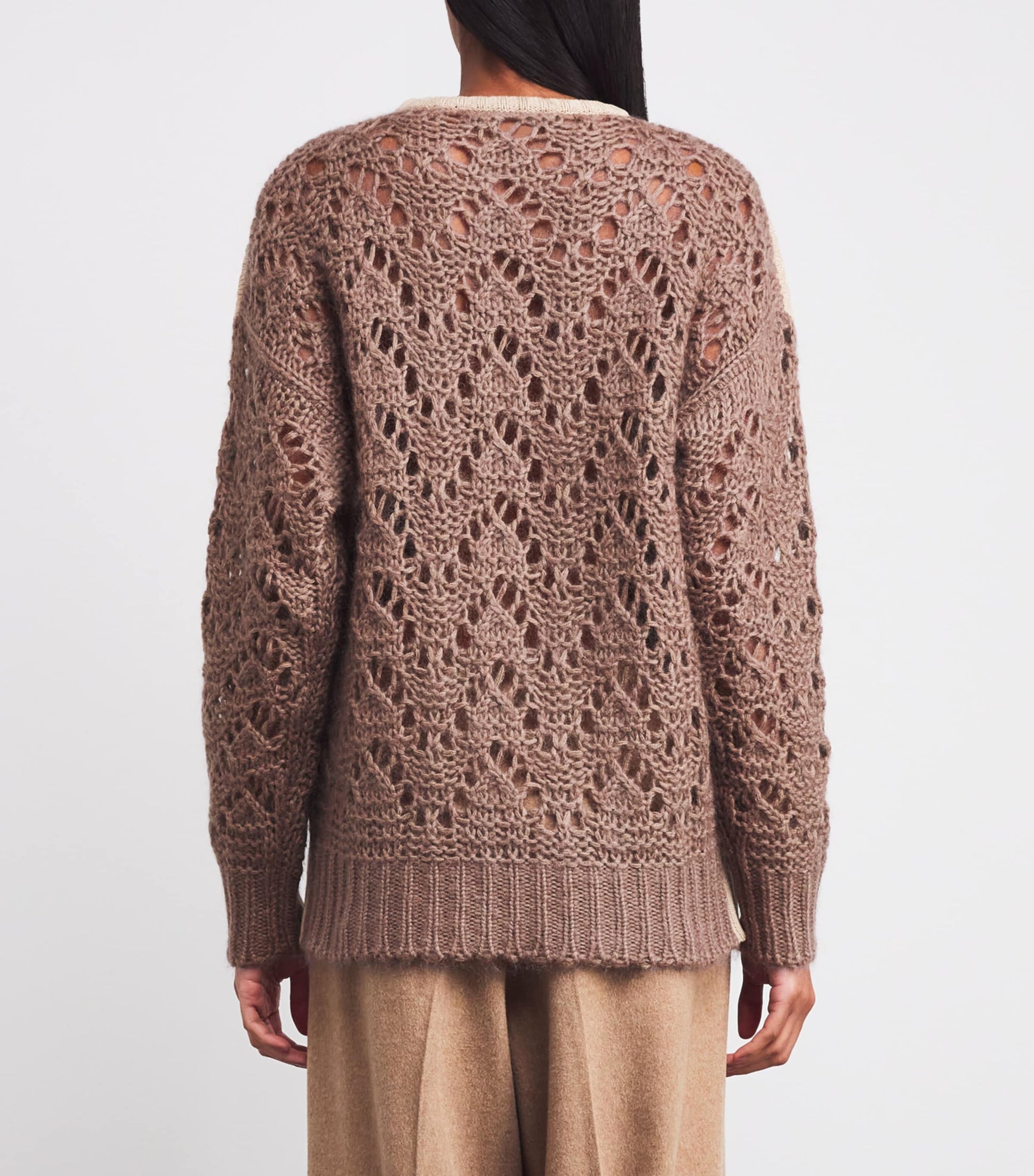 Fabiana Filippi Beige Cable-Knit Sweater