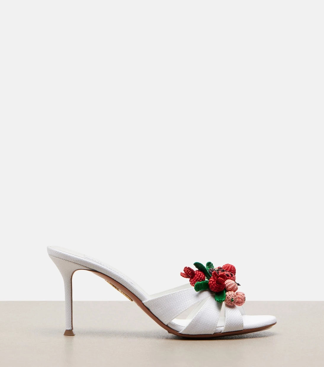 Aquazzura - Botanica raffia-effect mules
