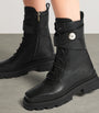 Jimmy Choo Black Noemi 45 Leather Biker Boots
