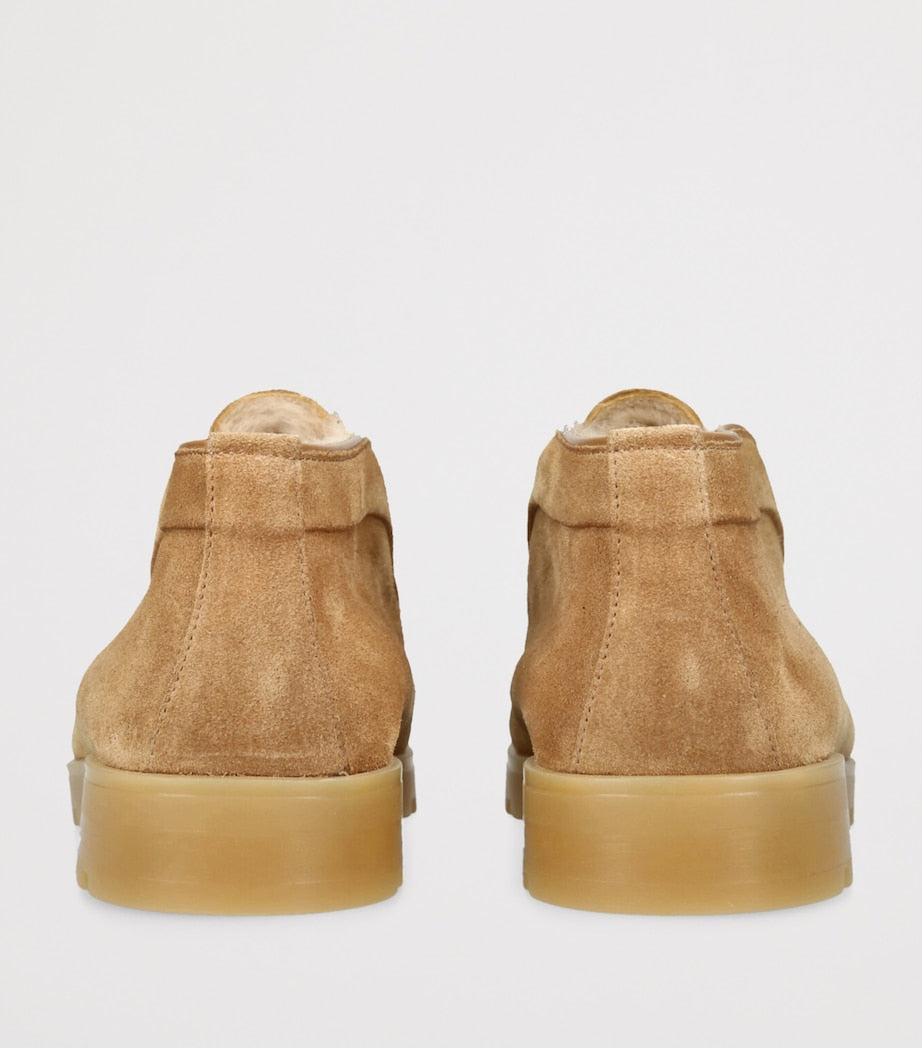 Santoni Brown Suede Andvari Ankle Boots