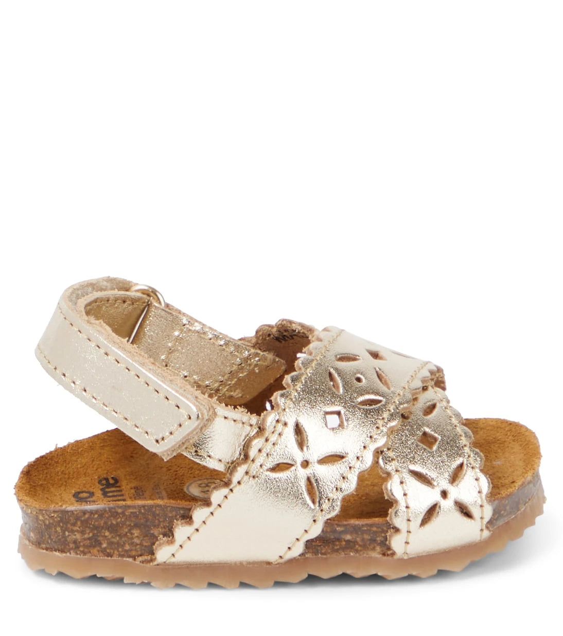 PèPè - Baby cutout metallic leather sandals