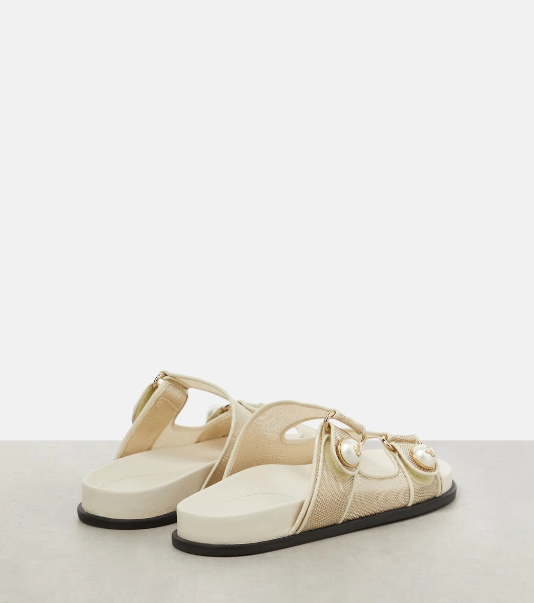 Jimmy Choo - Fayence leather-trimmed sandals