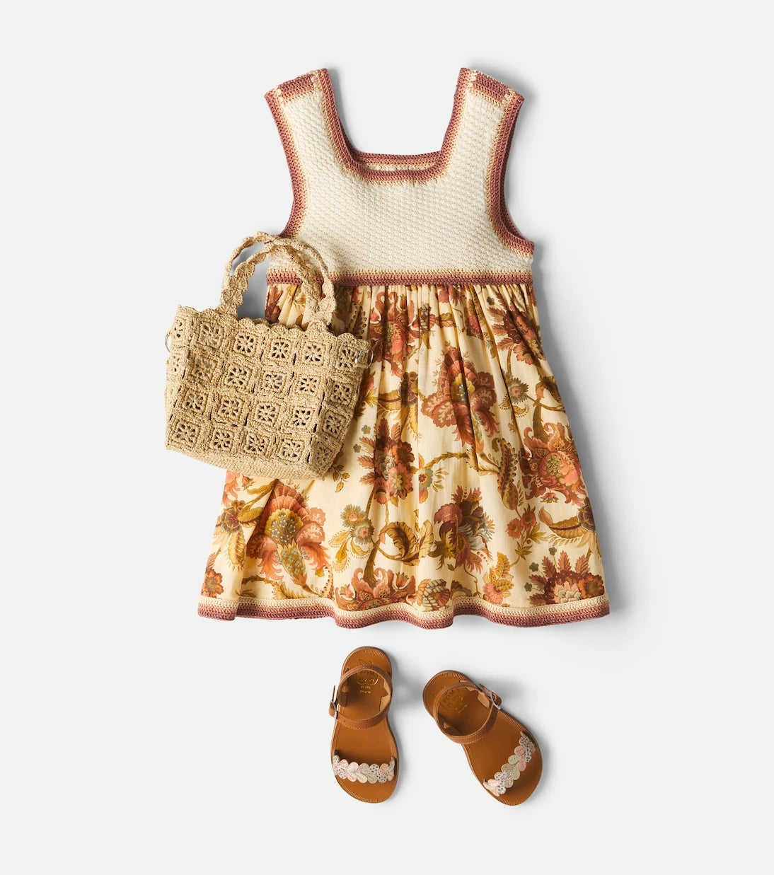 Zimmermann Kids - Aster crochet paisley cotton-blend dress
