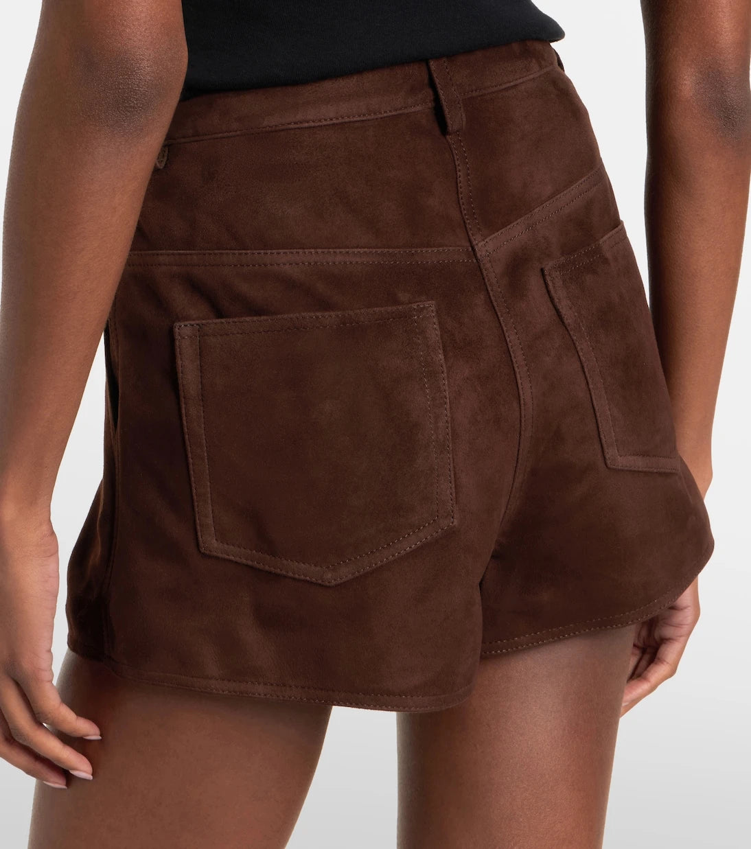 Nour Hammour - Leontine suede shorts