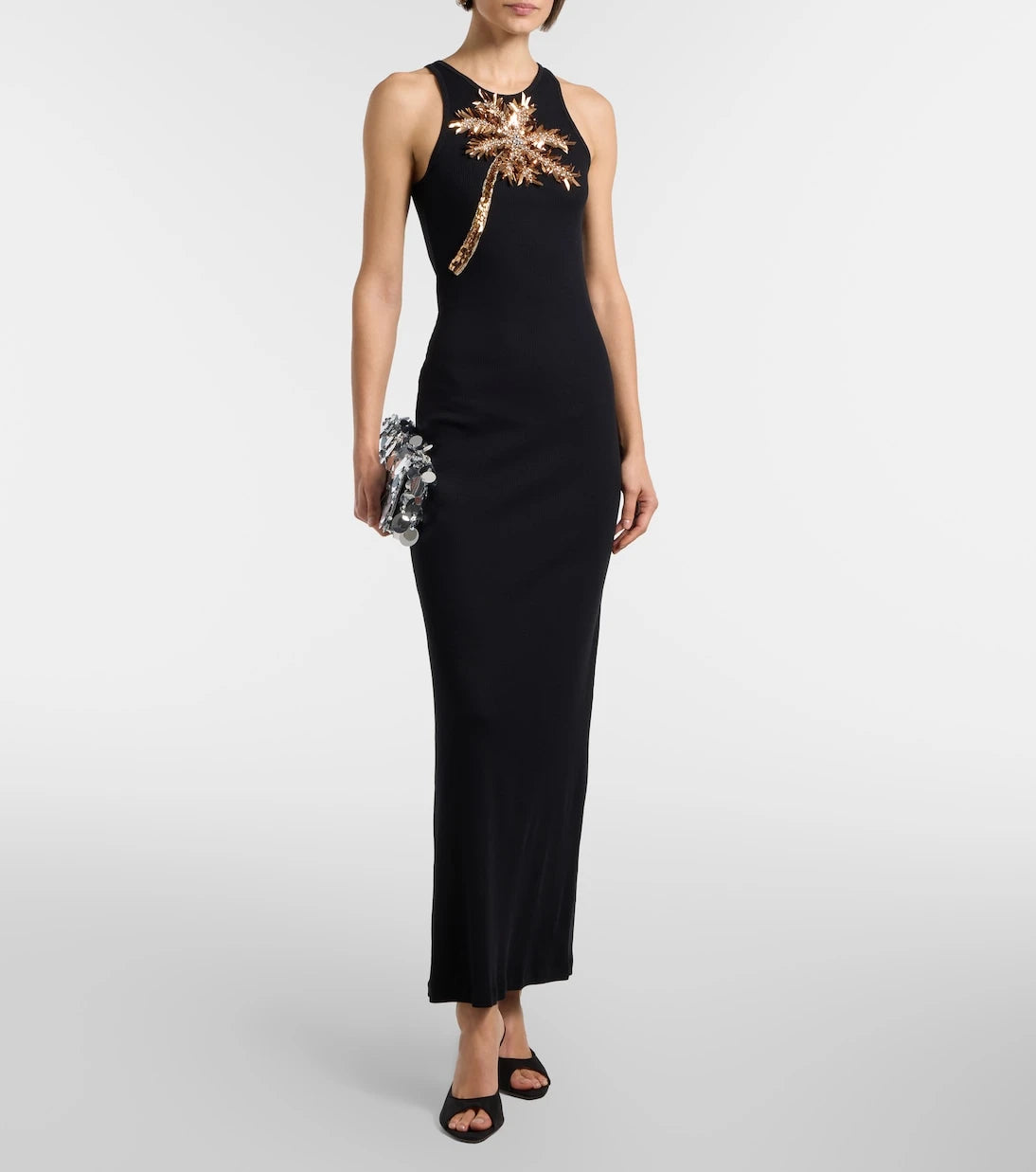 Rabanne - Embellished cotton-blend maxi dress