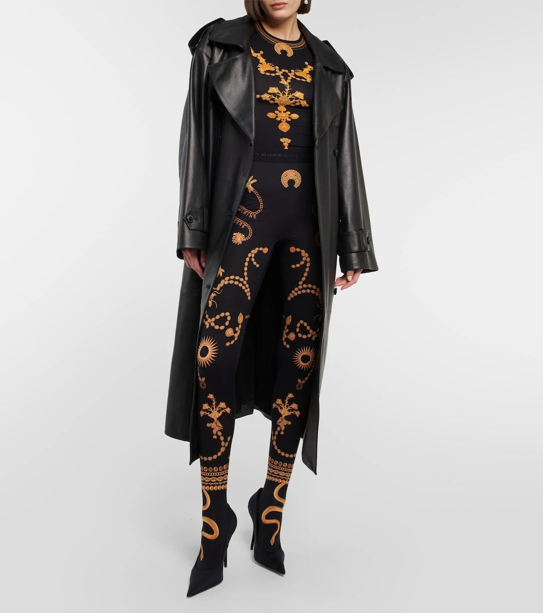 Marine Serre - Printed jersey top