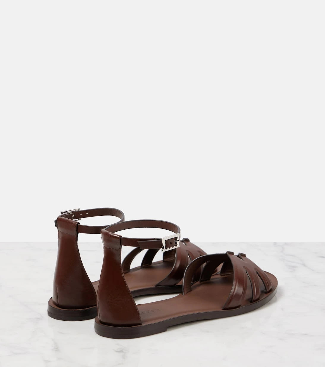 Max Mara - Doublefla leather sandals