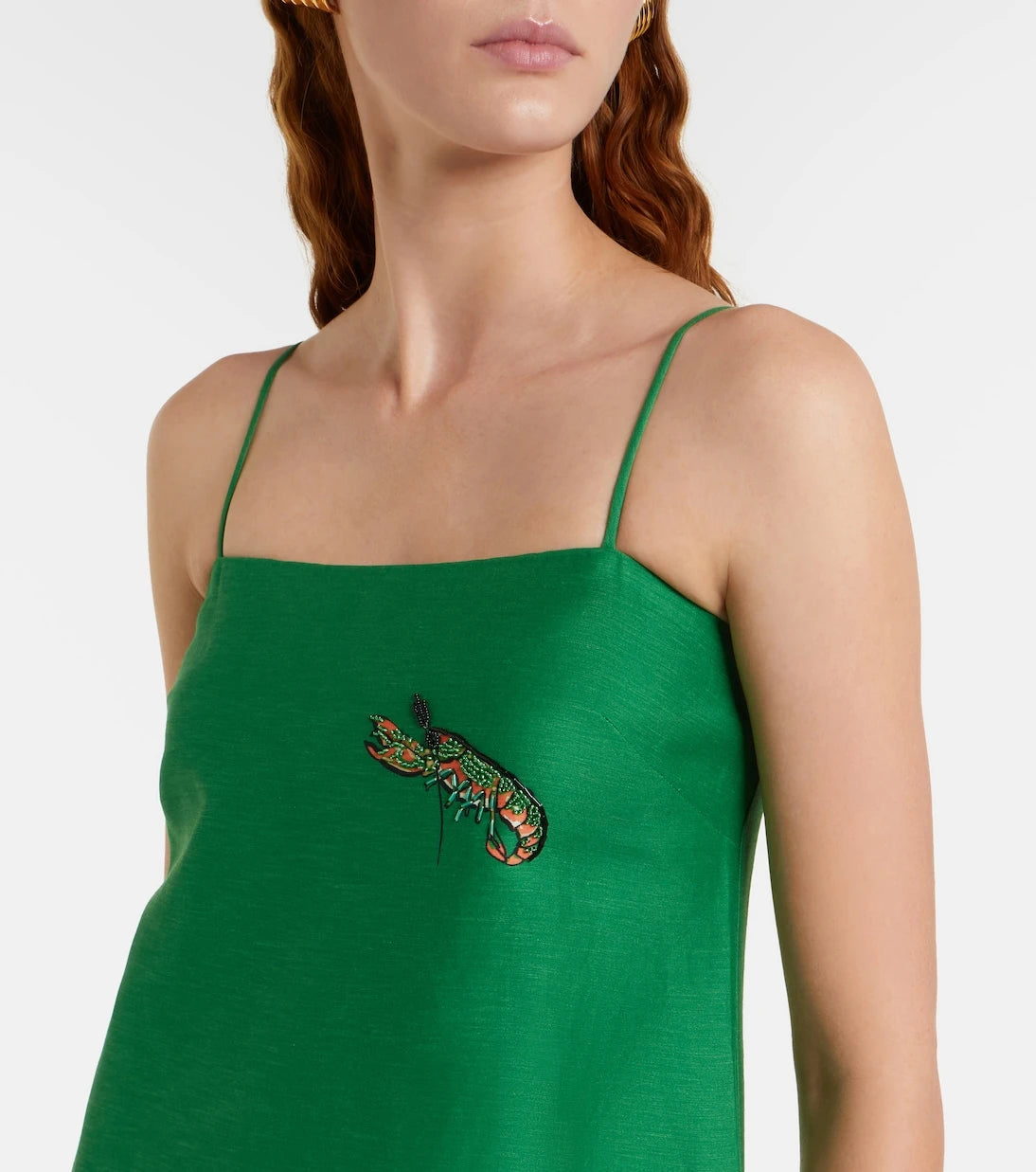 Alémais - Embellished printed linen-blend maxi dress