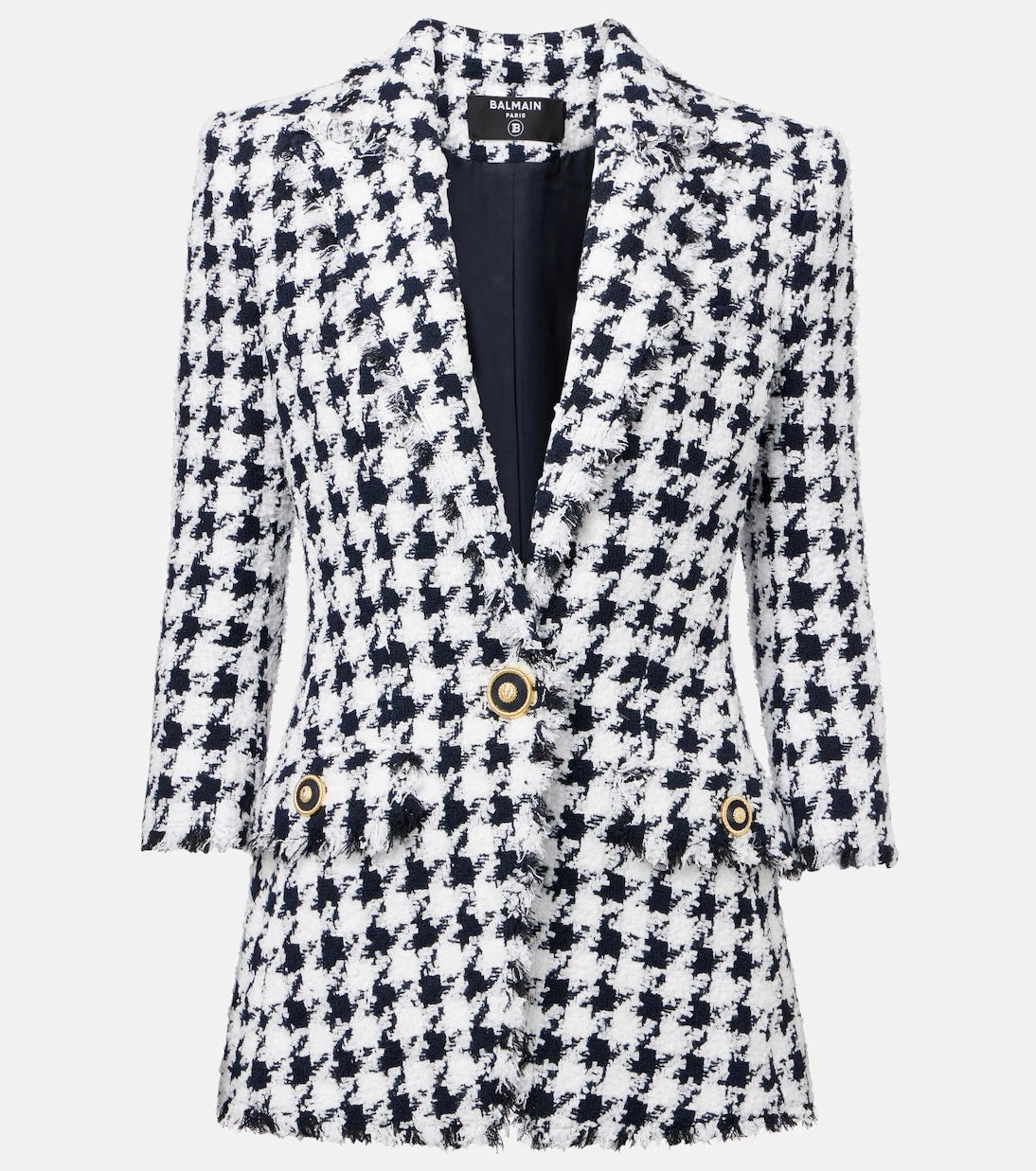 Balmain - Houndstooth tweed blazer