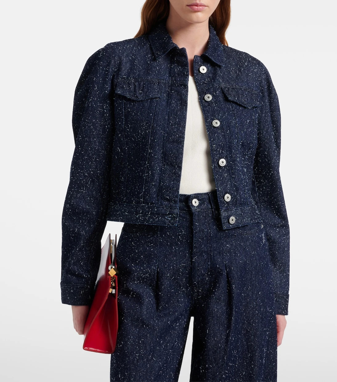 Jacquemus - Ovalo de-Nîmes embroidered denim jacket