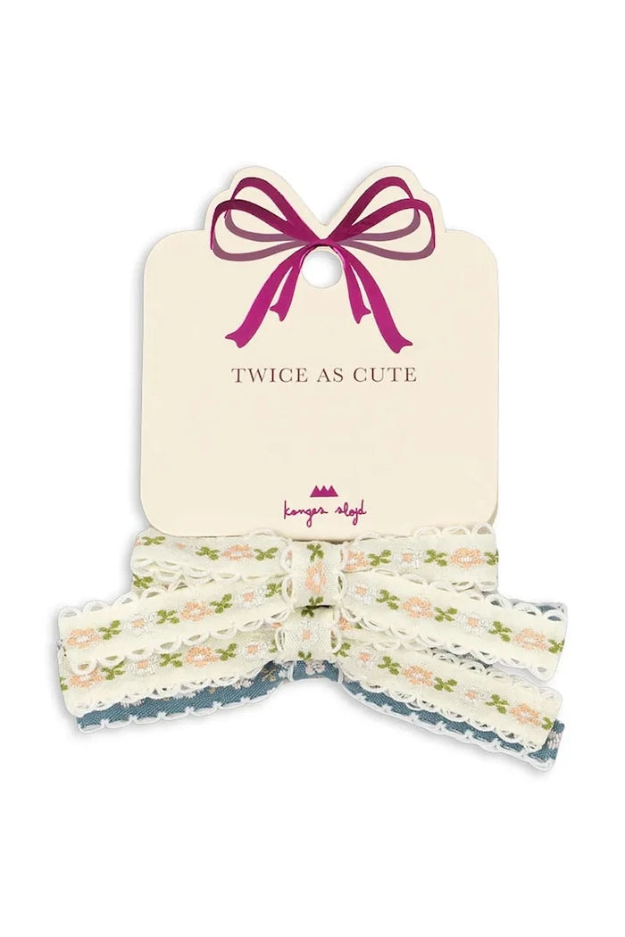 Konges Sløjd çocuk saç tokası lastiği 4'lü LEONORA BOW HAIR ELASTIC