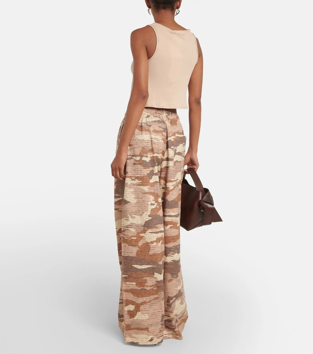 Acne Studios - بنطال رياضي فيغا مموه من القطن