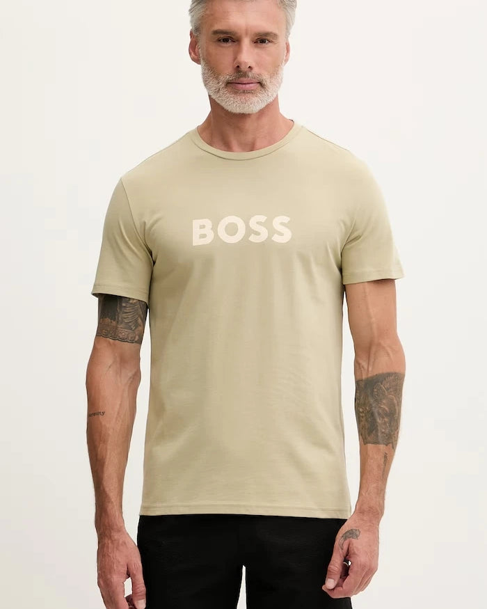 BOSS erkek pamuklu T-Shirt RN