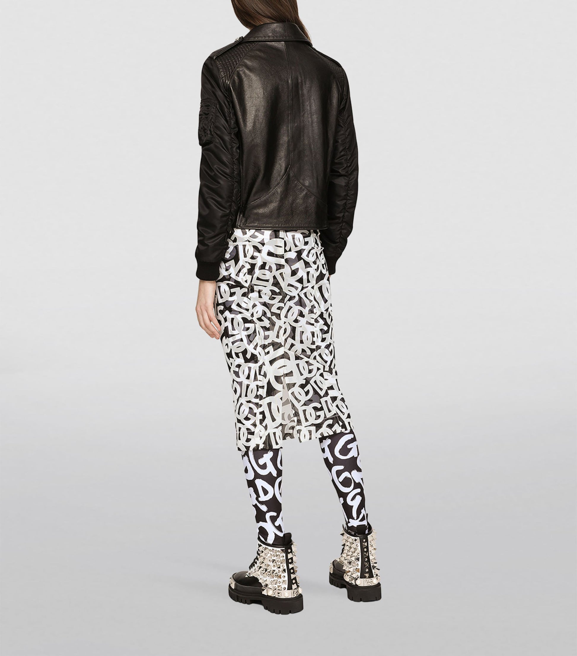 Multi Leather Biker Jacket