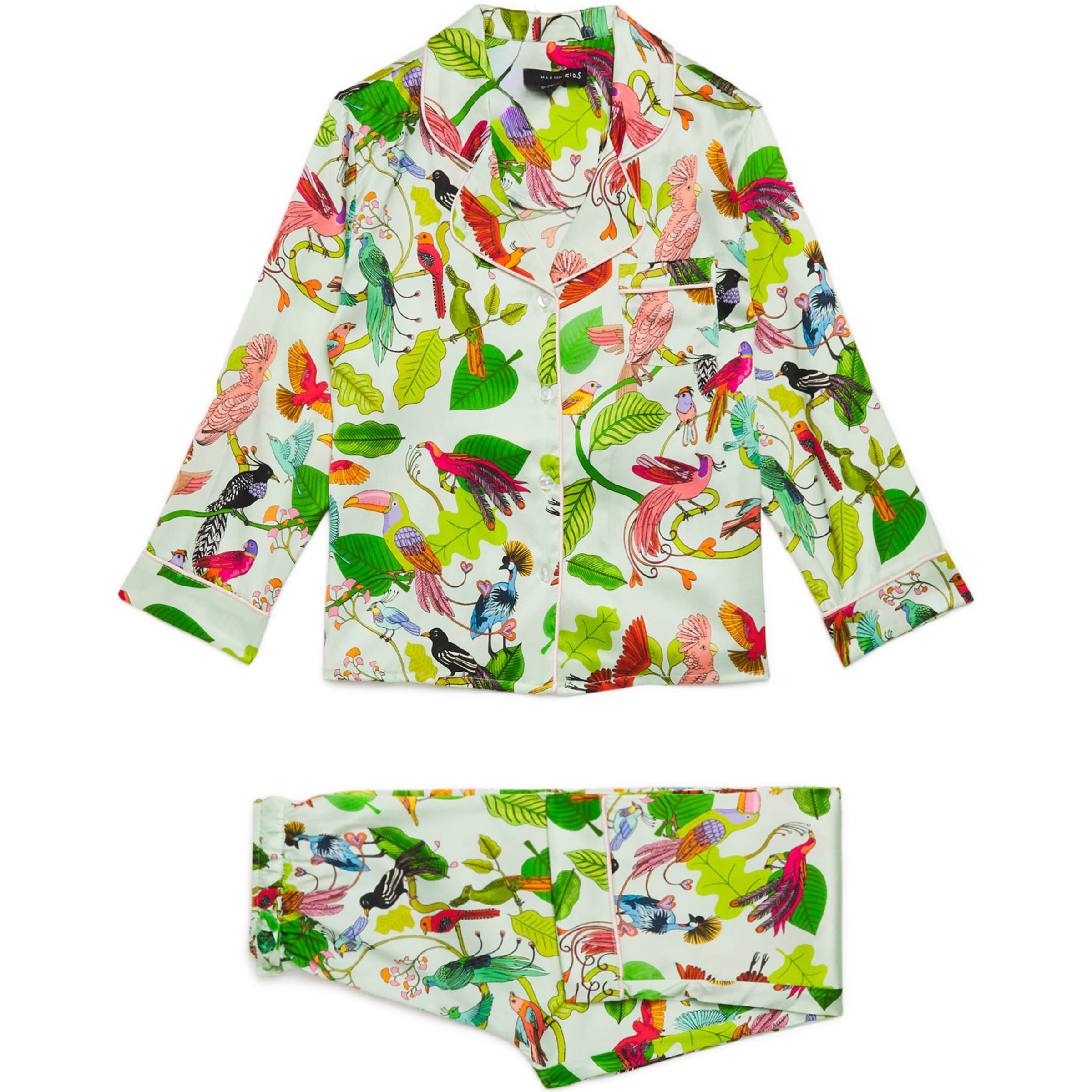 KAREN MABON KIDS Stretch-Silk Birds of a Feather Print Pyjama Set (2-13 Years)