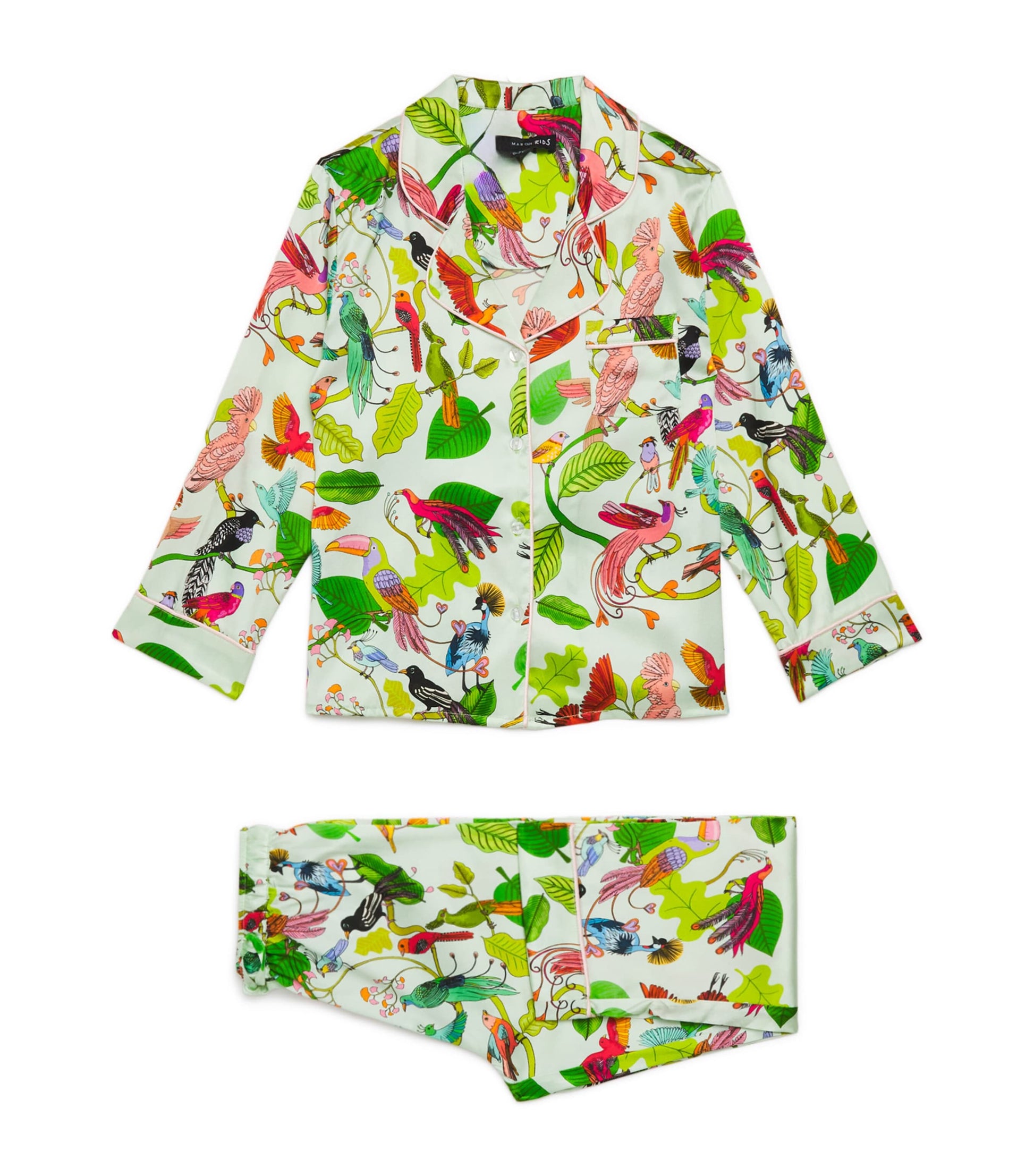 KAREN MABON KIDS Stretch-Silk Birds of a Feather Print Pyjama Set (2-13 Years)
