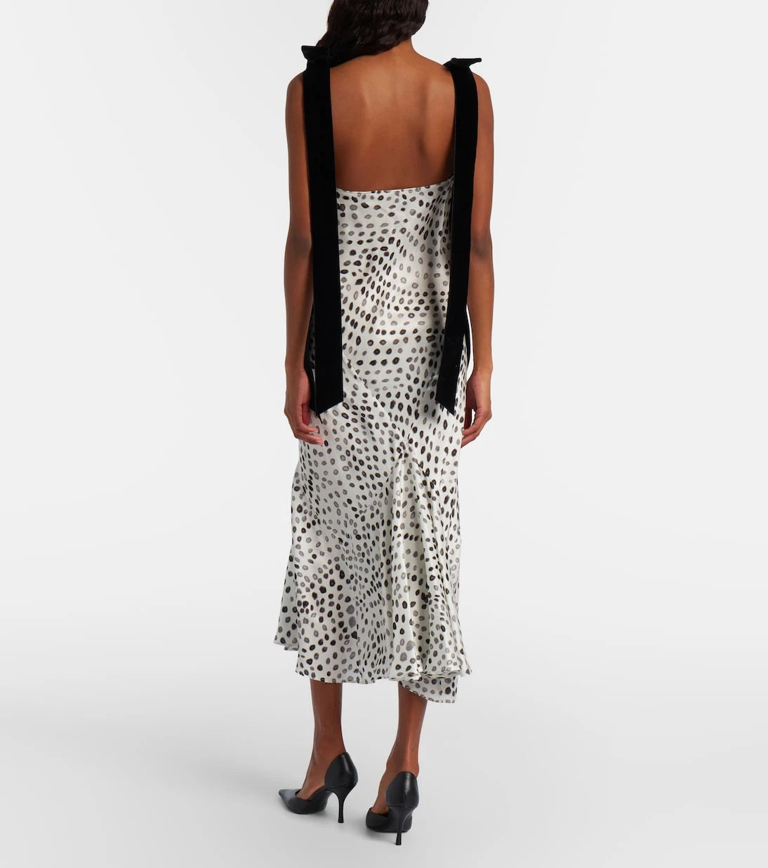 Nina Ricci - Polka-dot satin midi dress