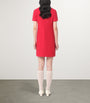 Valentino Red Virgin Wool-Silk Bow Mini Dress