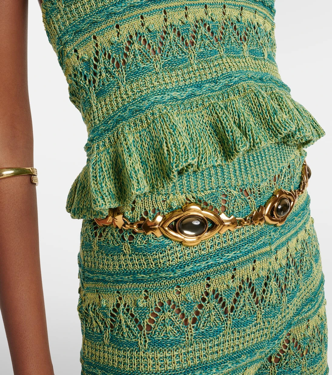 Etro - Crochet halterneck cotton top