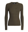 Green Wool-Cashmere Layering Sweater
