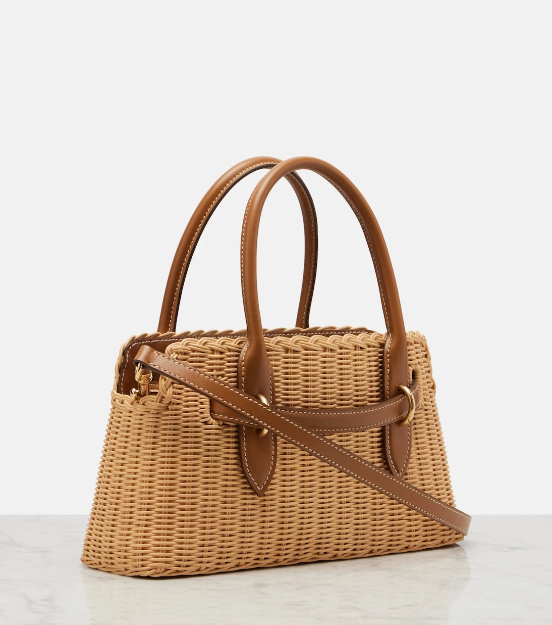Miu Miu - Aventure wicker top-handle bag
